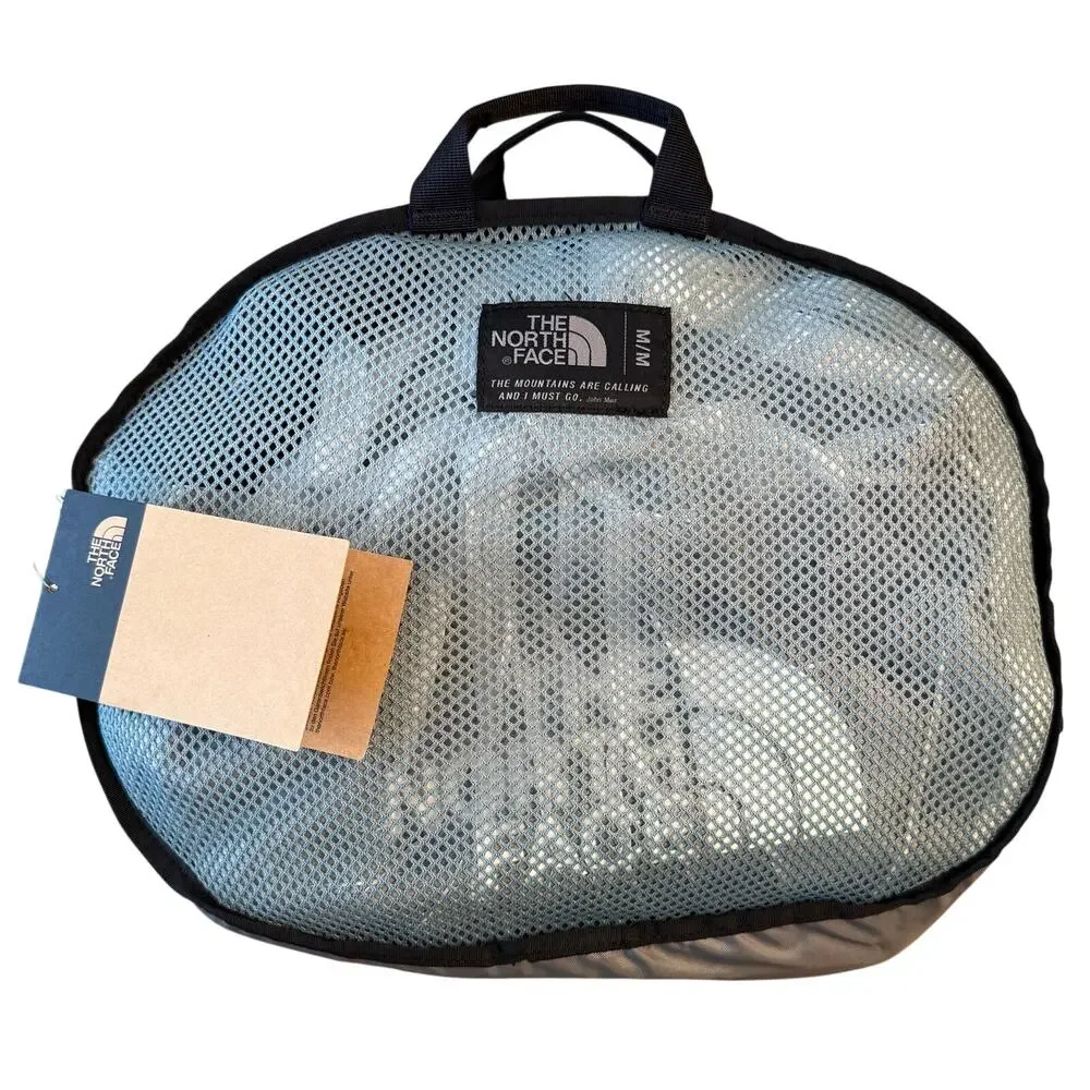 The North Face Gilman Duffel Bag Packable Travel Round Medium Black/Blue 71L